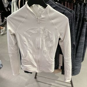 Lululemon White Zip Up Jacket Size 2